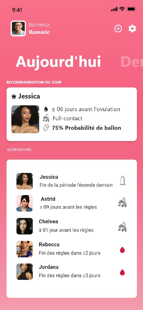 Capture d'écran de l'app